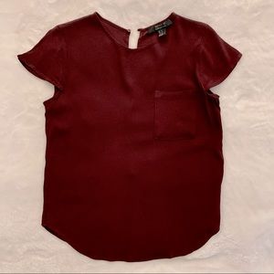 Forever 21 Wine Blouse Size Medium